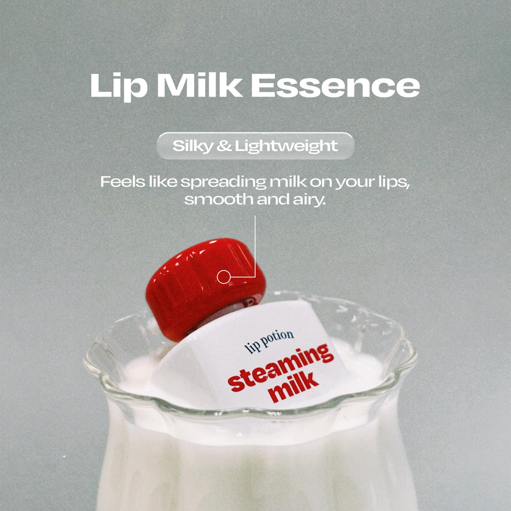 alternativestereo Lip Potion Steaming Milk Vitamin E care for lips with anti-dryness support.