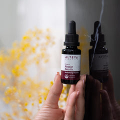 Nail care with Alteya Rosehip Seed Oil for cuticles