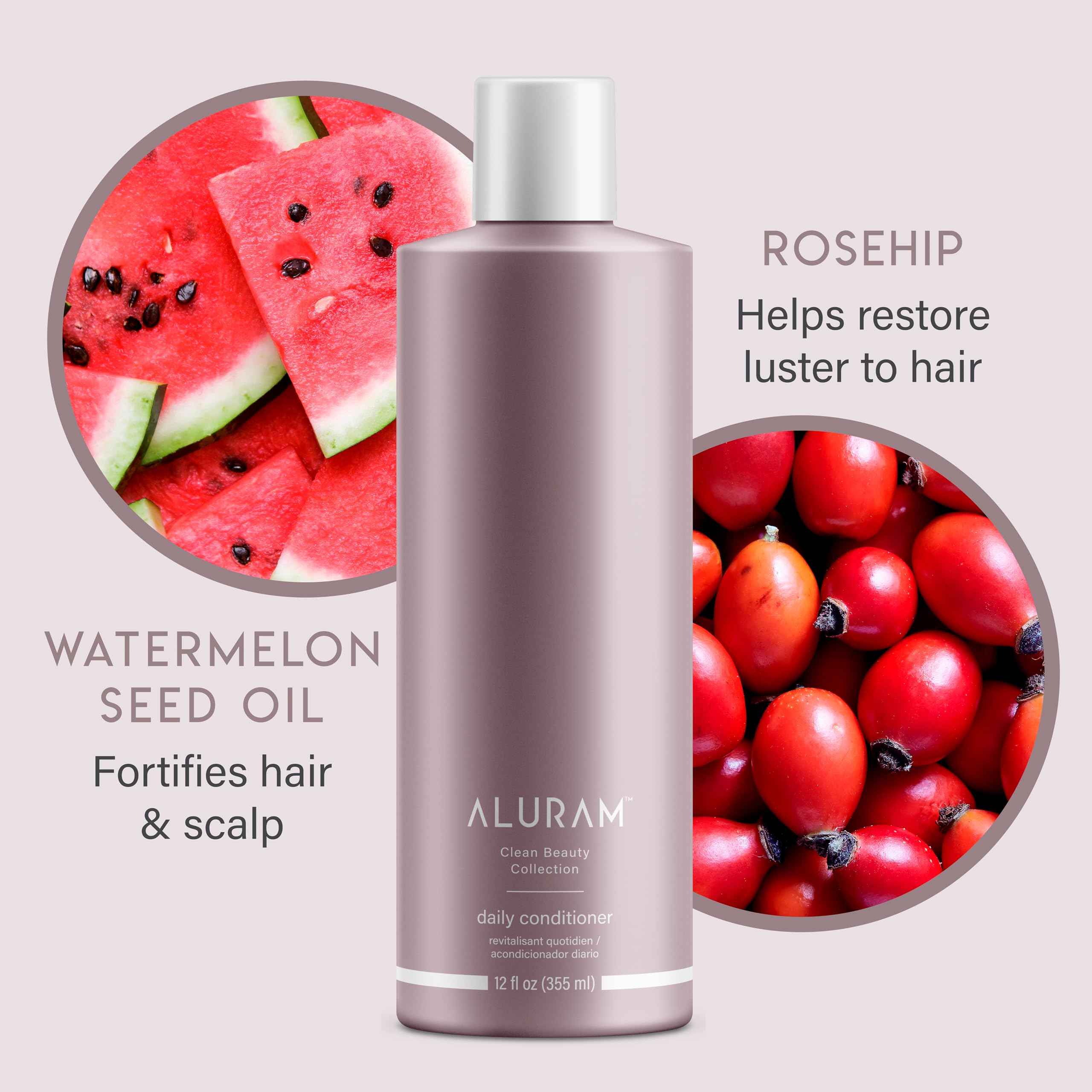 Applying ALURAM conditioner for detangling and smoothness on hair.