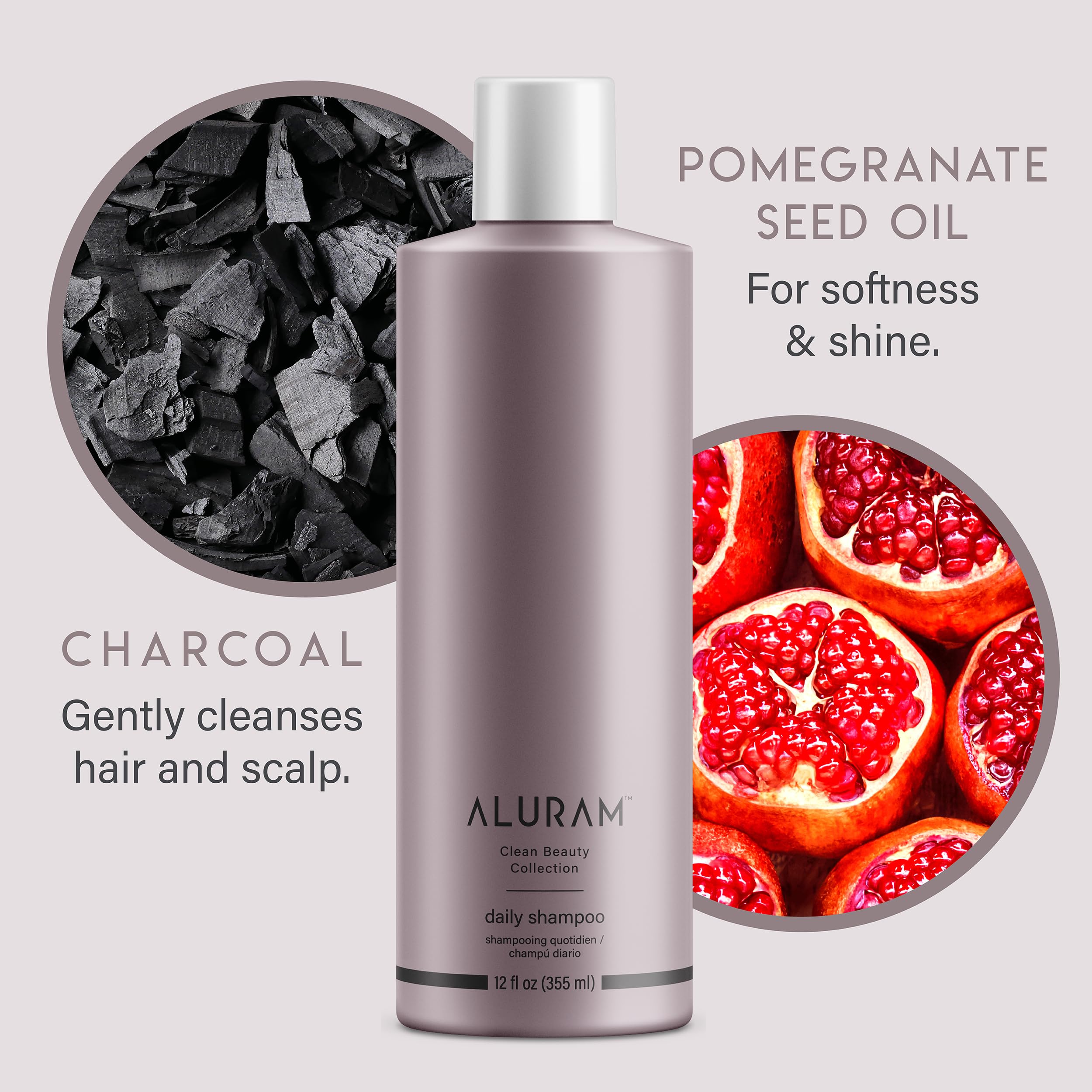 ALURAM Coconut Water Daily Shampoo on color-treated hair helping maintain shine