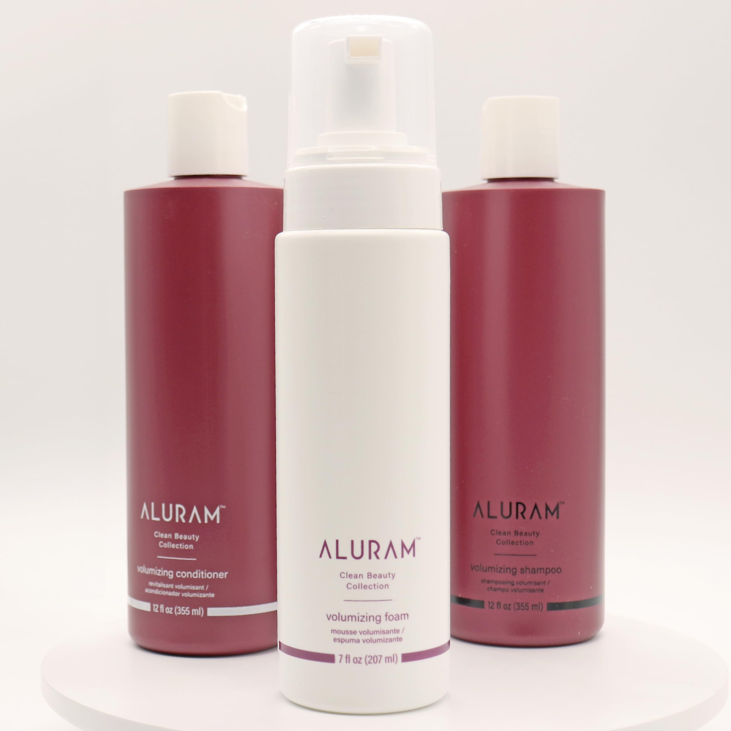 ALURAM Coconut Water Foam dispense action highlights easy, even styling