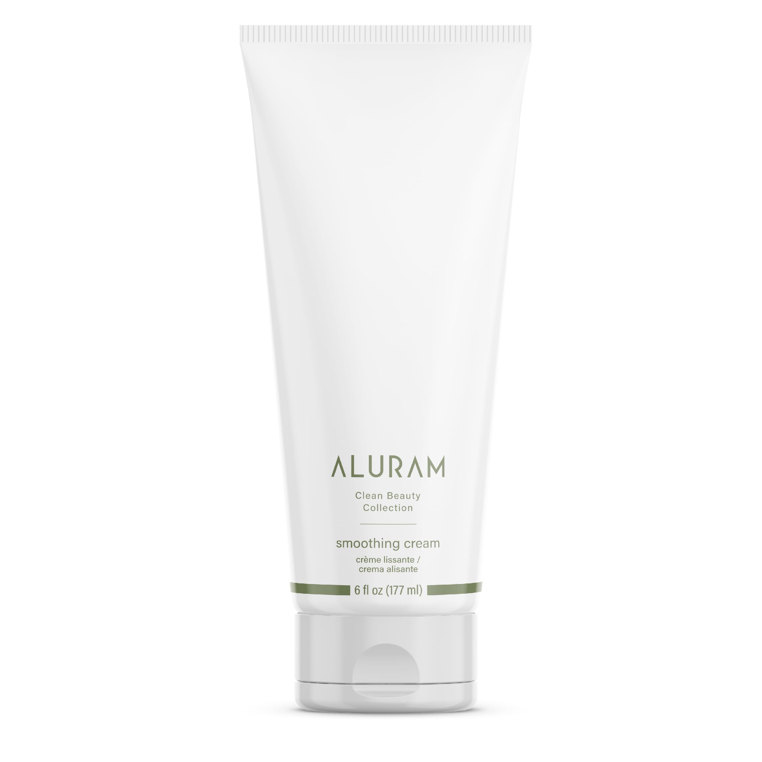 ALURAM Coconut Water Smoothing Cream bottle close-up highlighting luxurious texture