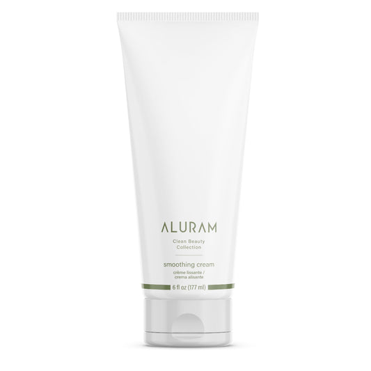 ALURAM Coconut Water Smoothing Cream bottle close-up highlighting luxurious texture