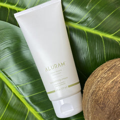 ALURAM Coconut Water Smoothing Cream texture swirl showing hydration