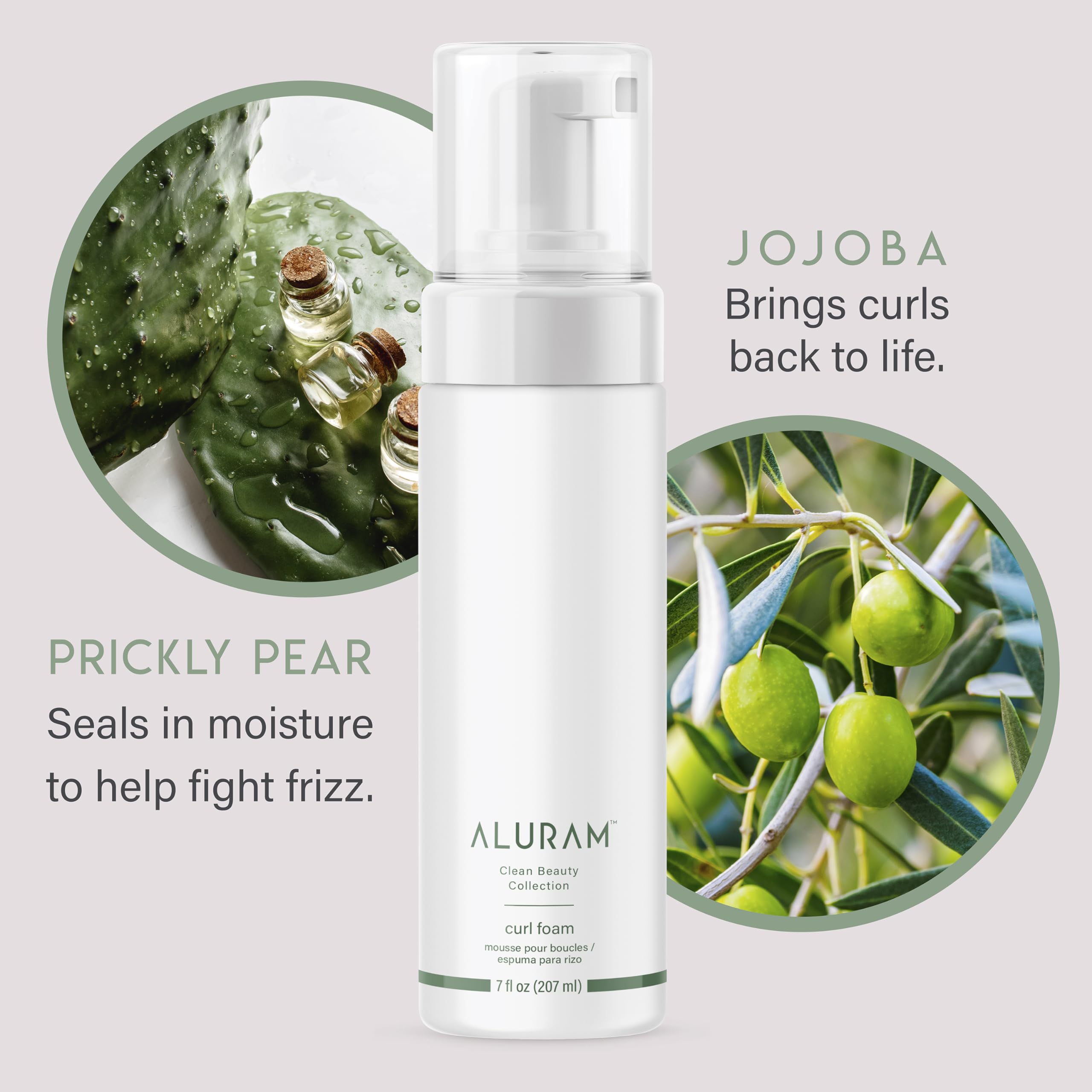 ALURAM Curl Foam application demonstrates easy styling and even coverage.