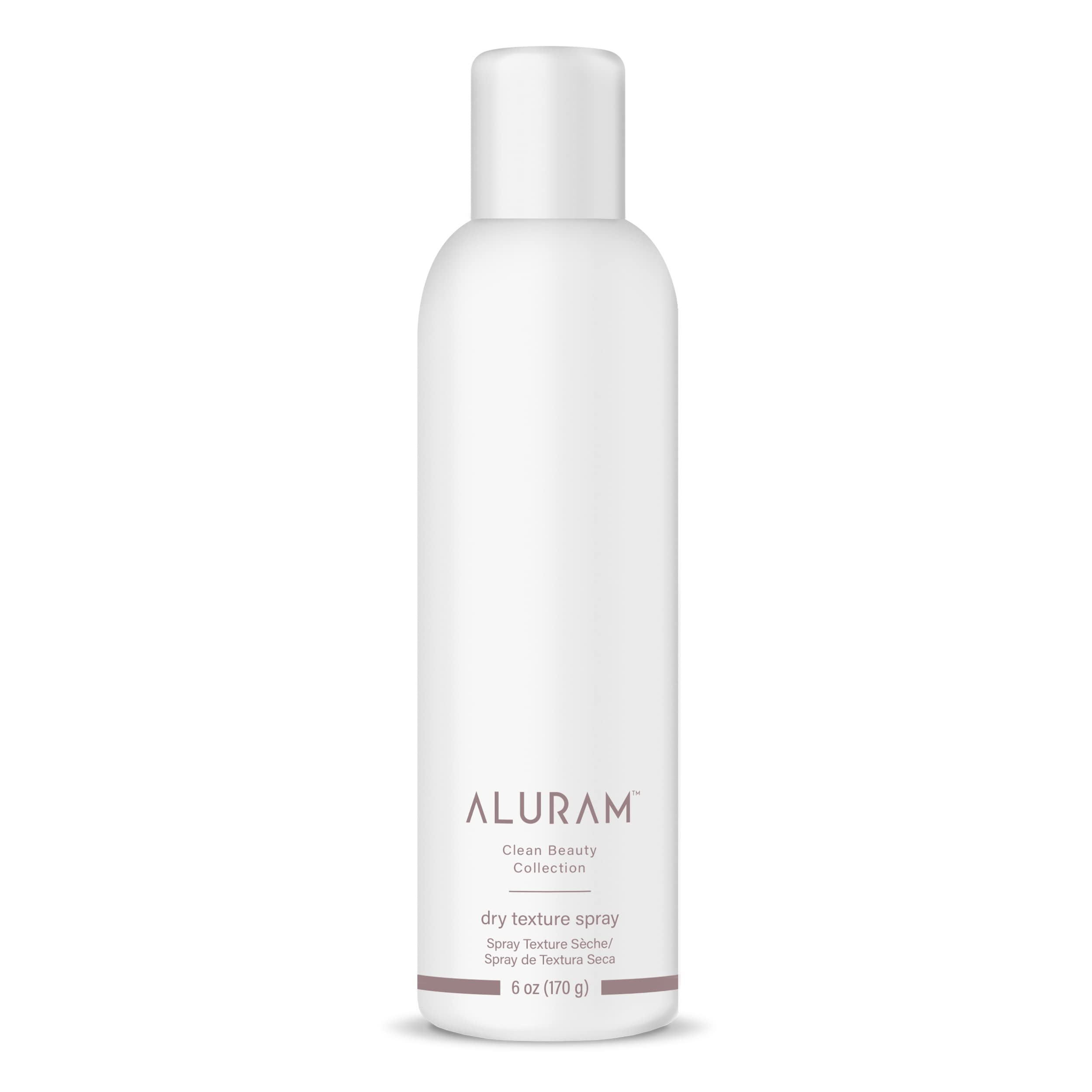 ALURAM Dry Texture Spray bottle front; lightweight volume and texture in a vegan formula.