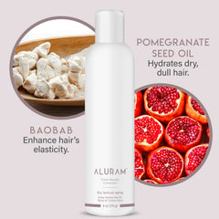 ALURAM formula features baobab and pomegranate oils for hydration.