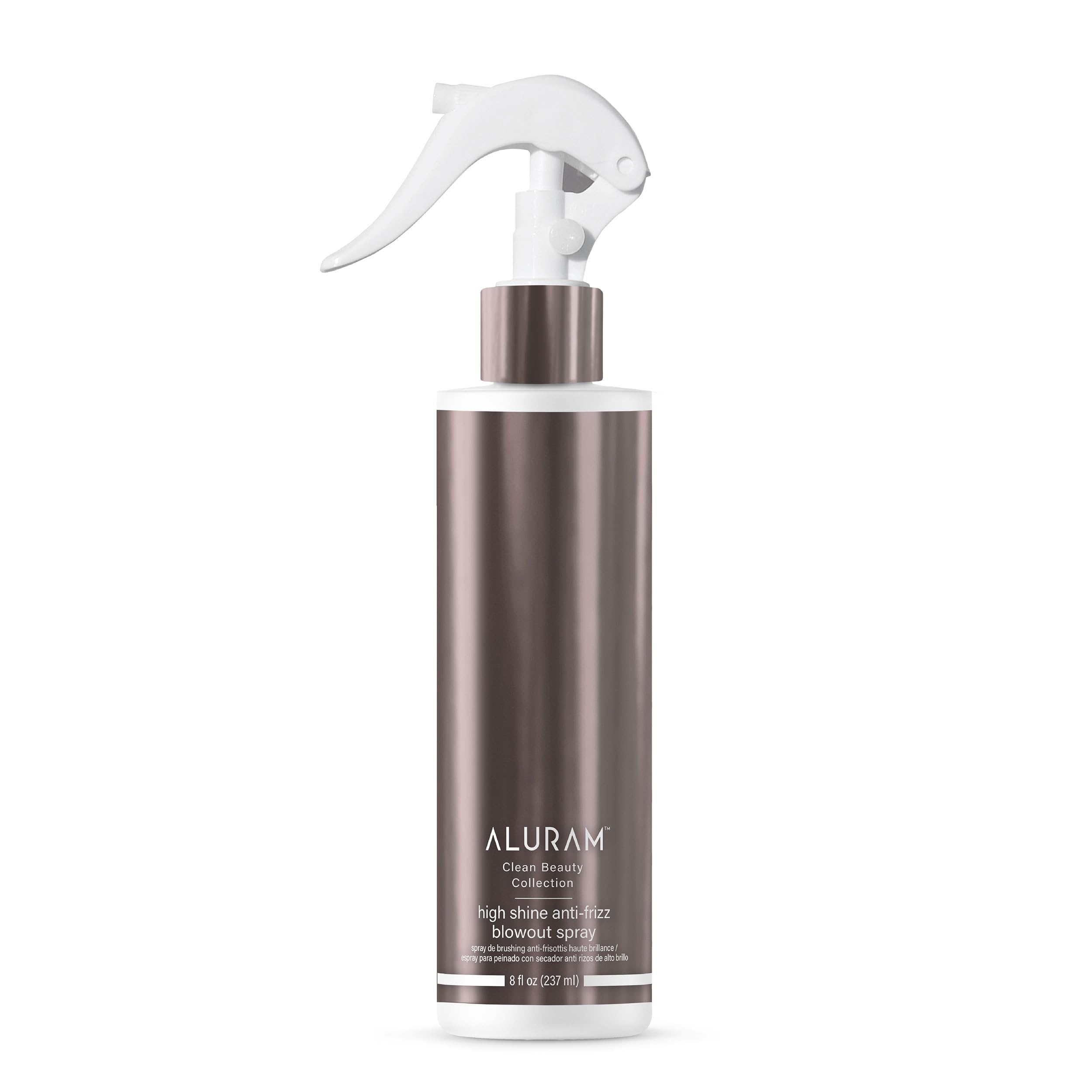 ALURAM High Shine Blowout Spray bottle offers mirror-like shine and smooth blowout.