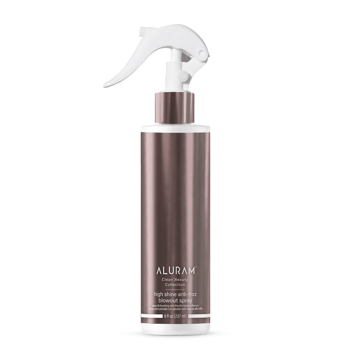 ALURAM High Shine Blowout Spray bottle offers mirror-like shine and smooth blowout.