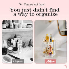 ALUYUYO thickened ABS tray keeps items steady on the vanity.