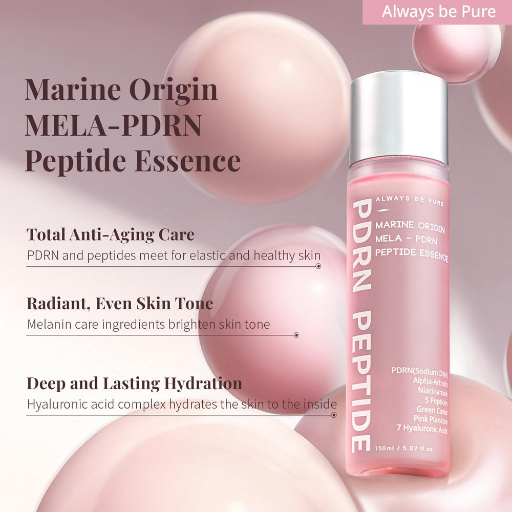 Always Be Pure Marine Origin Mela-PDRN label detail highlights brightener ingredients