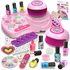 Amagoing nail studio desk showing organized storage for kids' art sessions