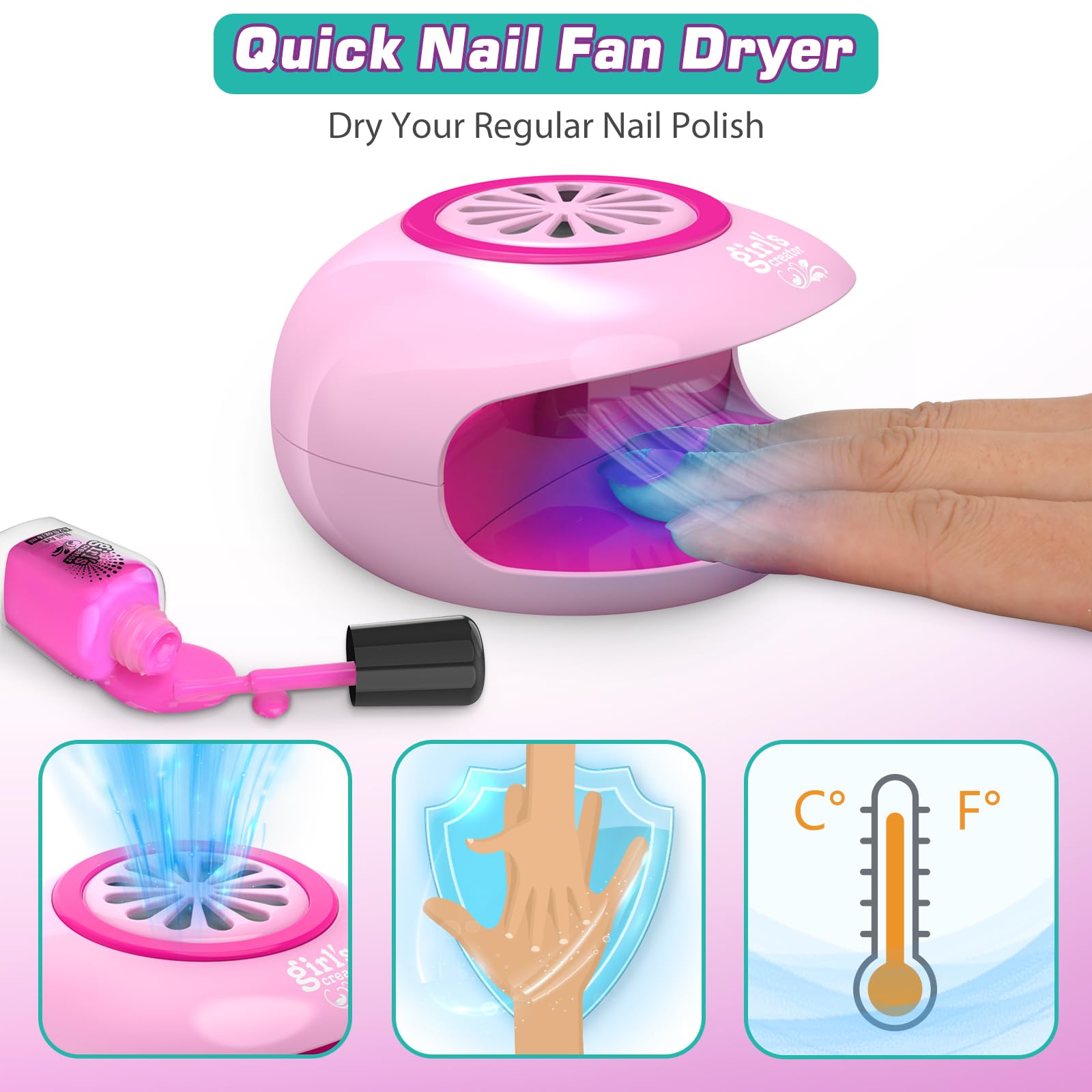 Amagoing water-based nail polish colors are kid-safe and easy removal