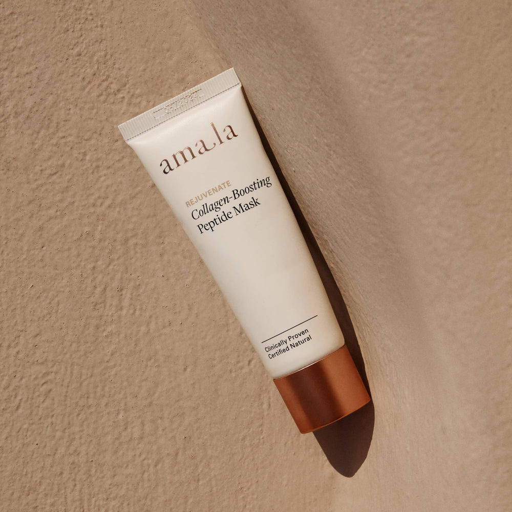 Amala rinse-off step with warm water scene showing gentle cleansing