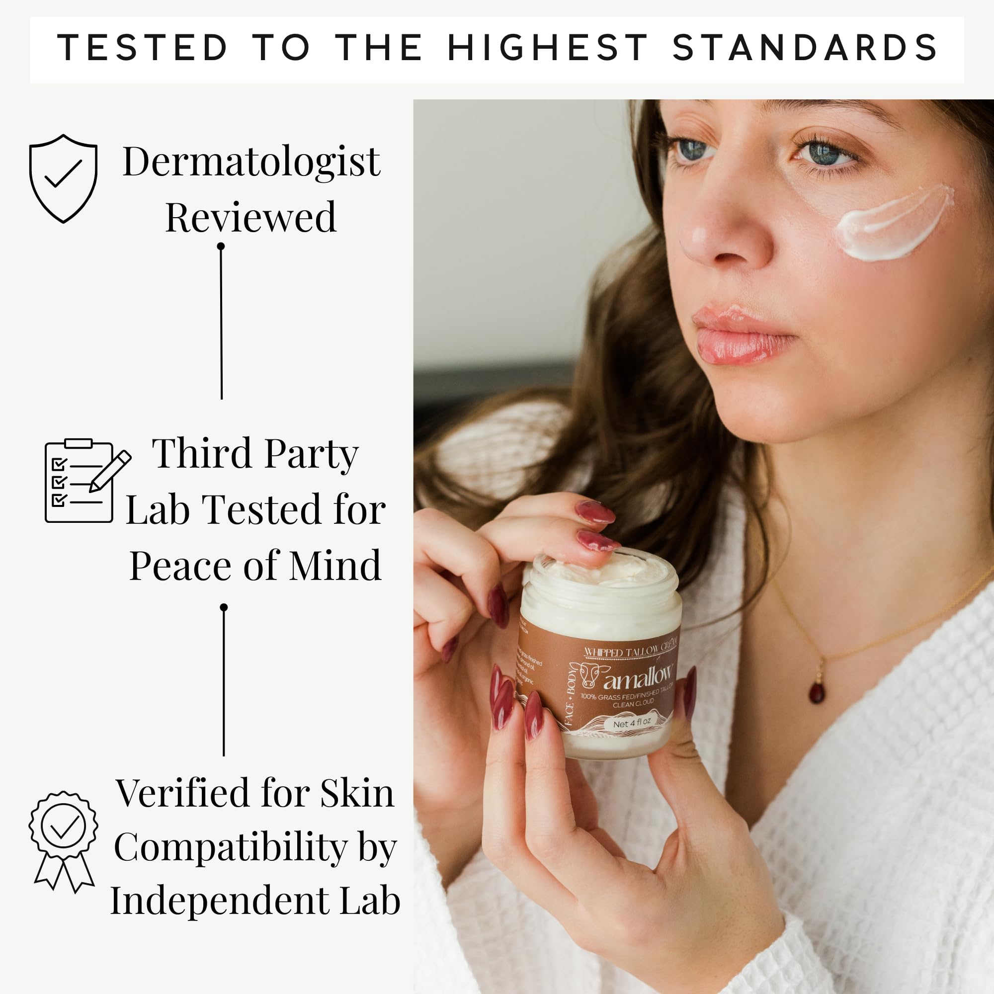 Amallow moisturizing session on face, before and after feeling hydrated.