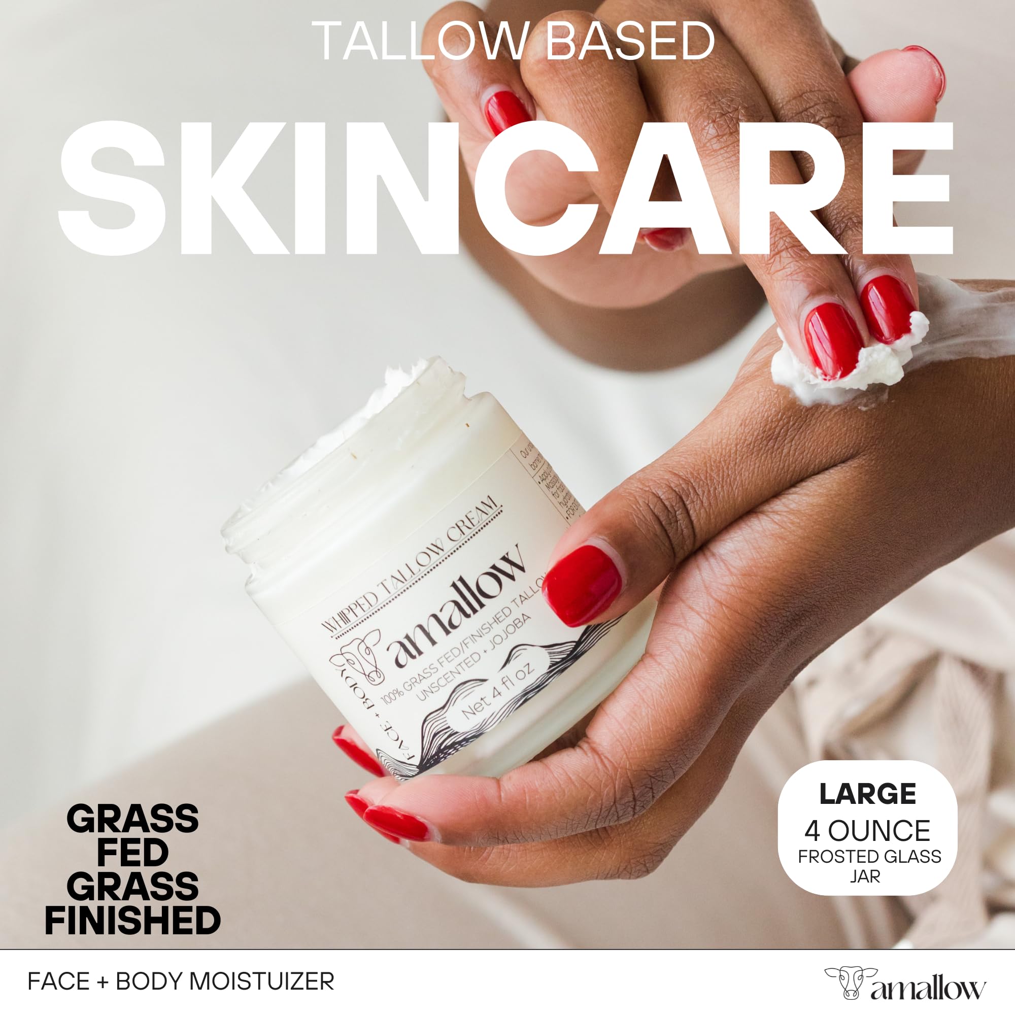 Close-up of Amallow whipped texture for smooth skin