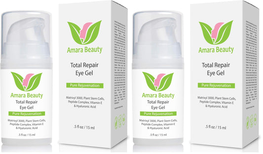 Amara Beauty Eye Cream Gel pack 2 front view for refreshed eyes.