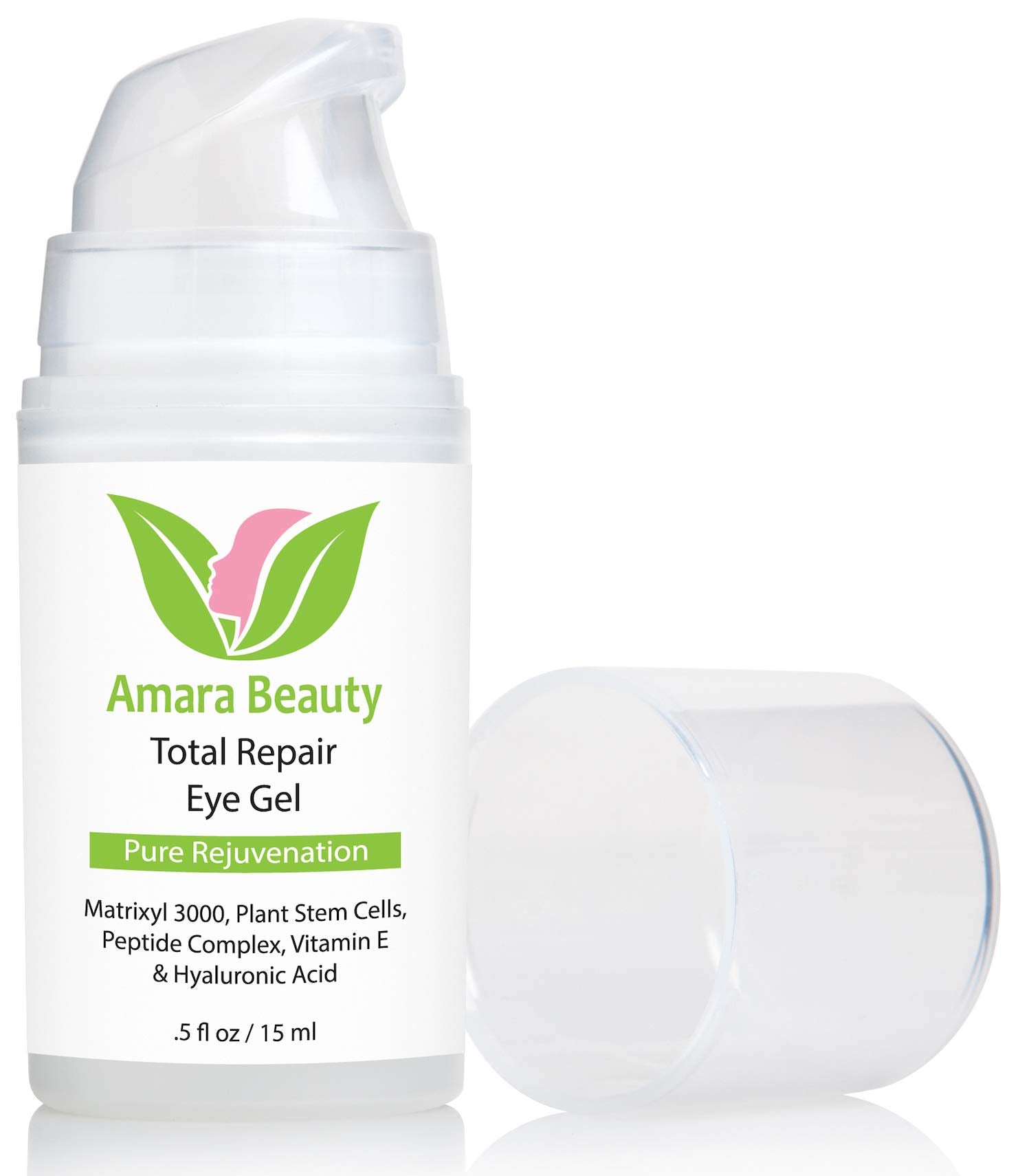 Amara Beauty Eye Cream Gel pack 2 side view for travel-friendly packaging.