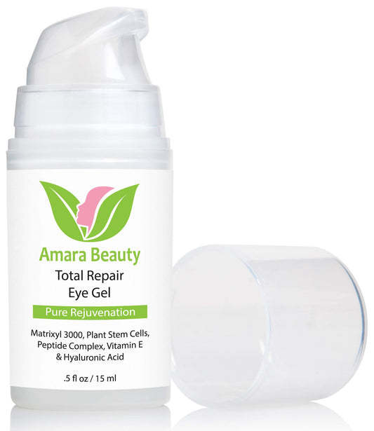 Amara Beauty Eye Cream Gel pack 2 side view for travel-friendly packaging.