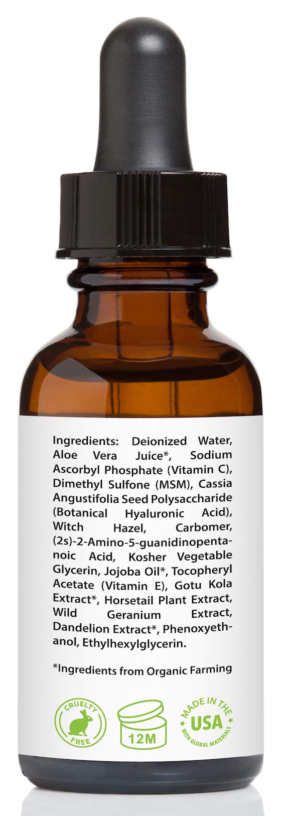 Amara Beauty serum on skin demonstrates glow and smooth texture after application.