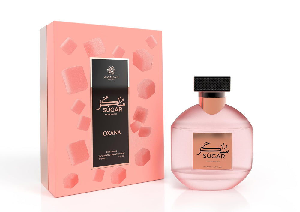 AMARAN PARFUMS Oxana Sugar EDP box packaging with premium design for gifting.