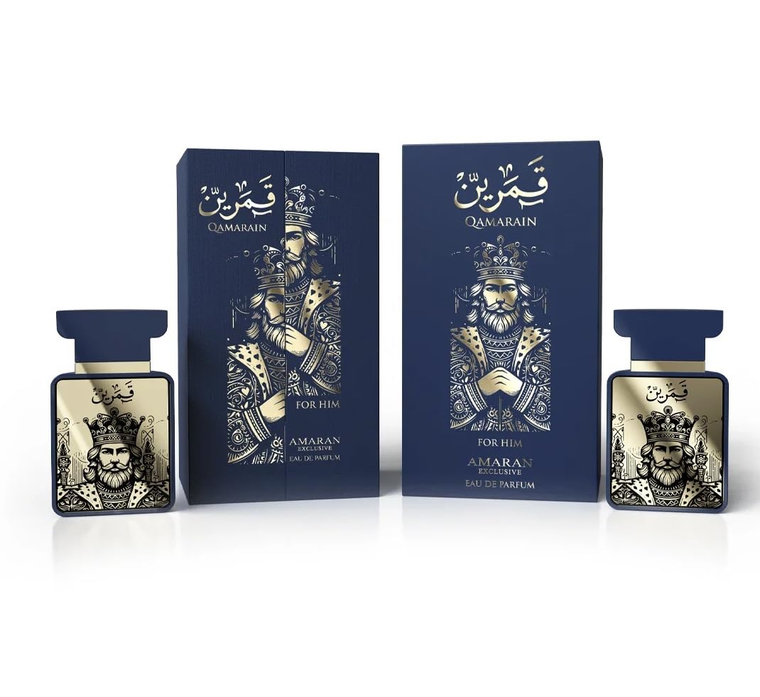 AMARAN PARFUMS Amaran Qamarain for Him base notes, oakmoss and woods create a lasting masculine trail.
