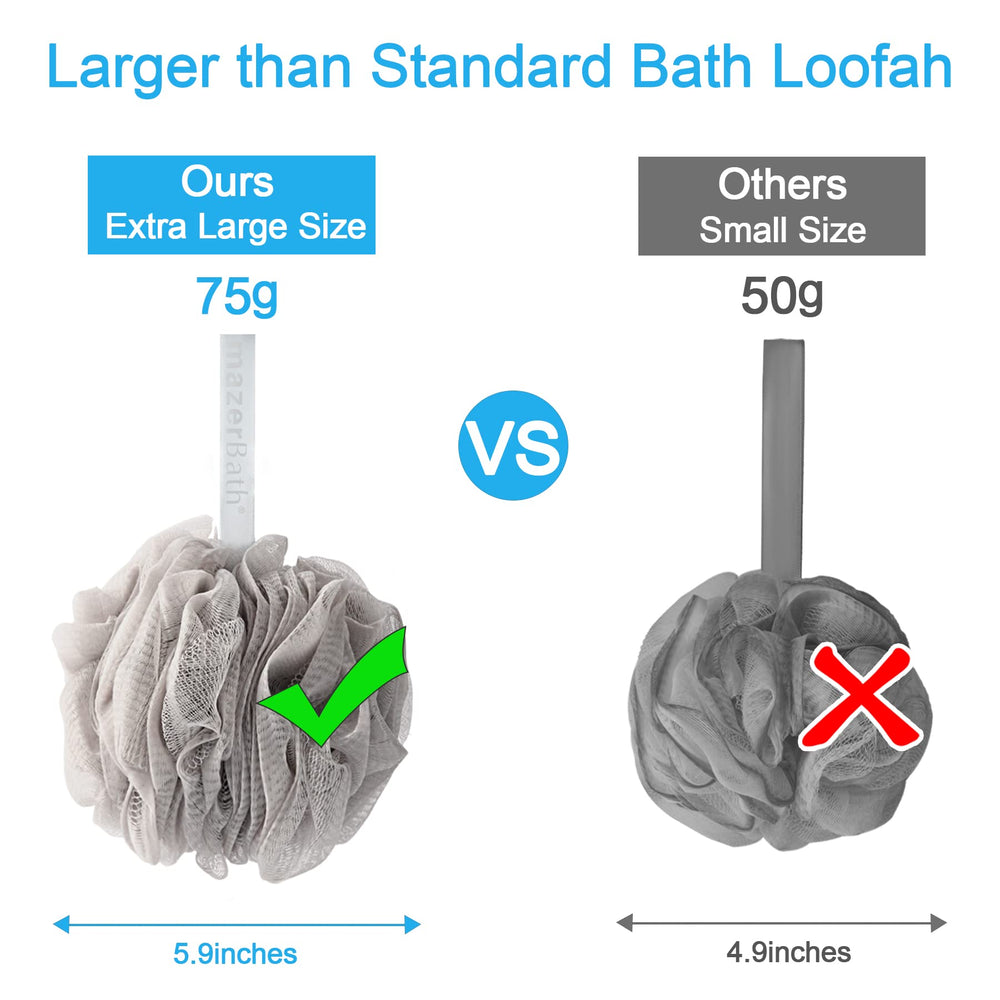 Four-color AmazerBath loofah pack complements any bathroom decor