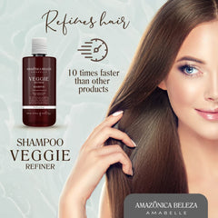 Shiny hair after using Veggie Refiner shampoo