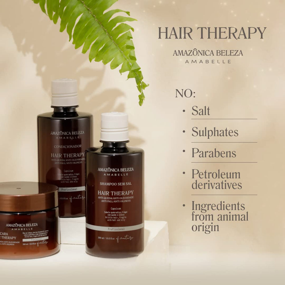 AMAZÓNICA BELEZA Hair Therapy Shampoo lather on wet hair.