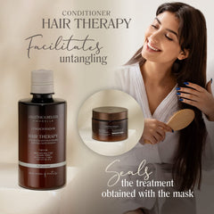 Amazonica Beleza Hair Therapy Conditioner dispensing shows convenient pump for quick post-wash routine.