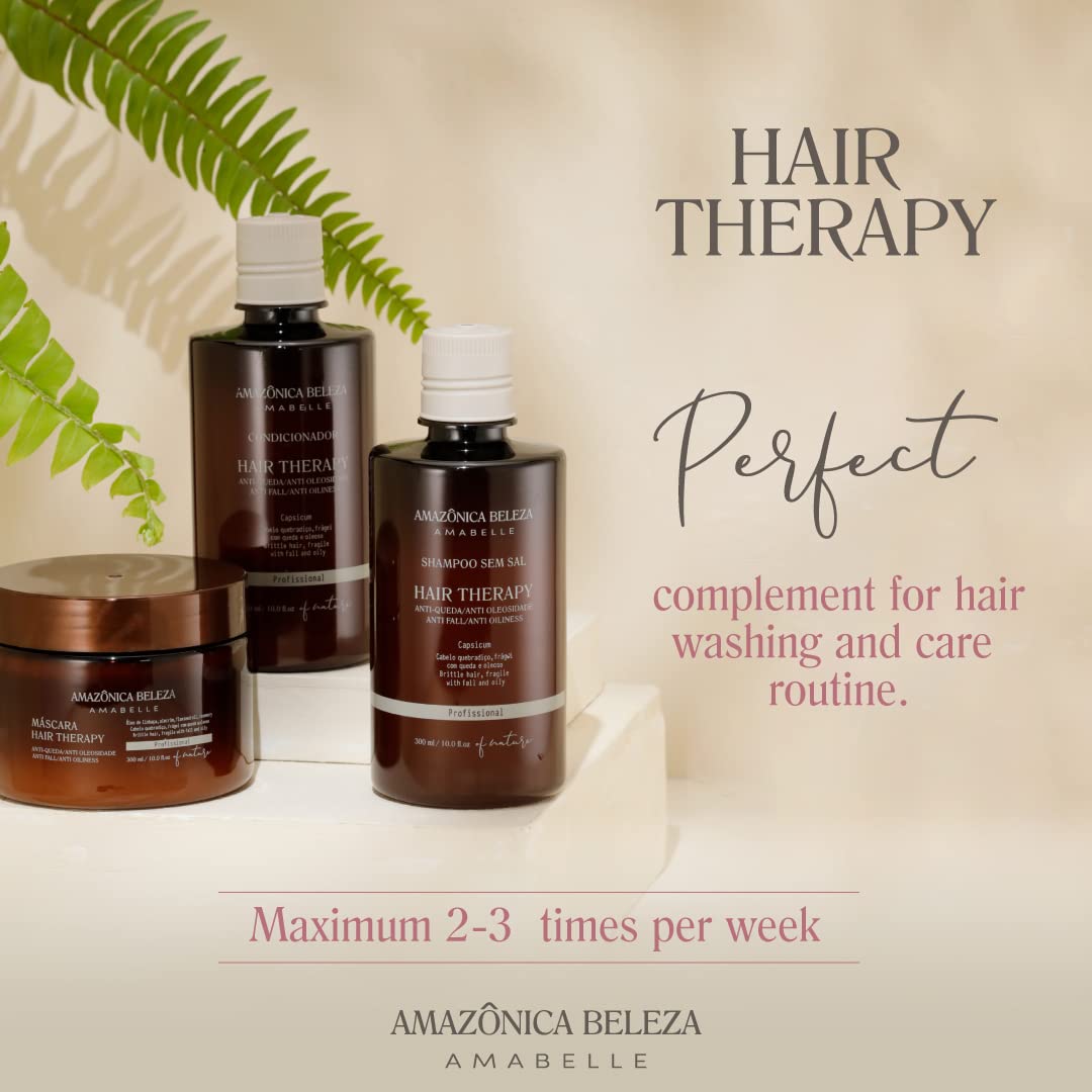 Amazonica Beleza Hair Therapy Conditioner soft-hair closeup illustrates smoother strands.