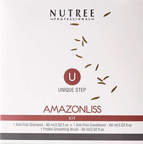 Amazonliss formaldehyde-free keratin formula supports healthier-looking hair.