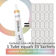 Amber Lash Curlerful kit box front shows professional brow perm kit.