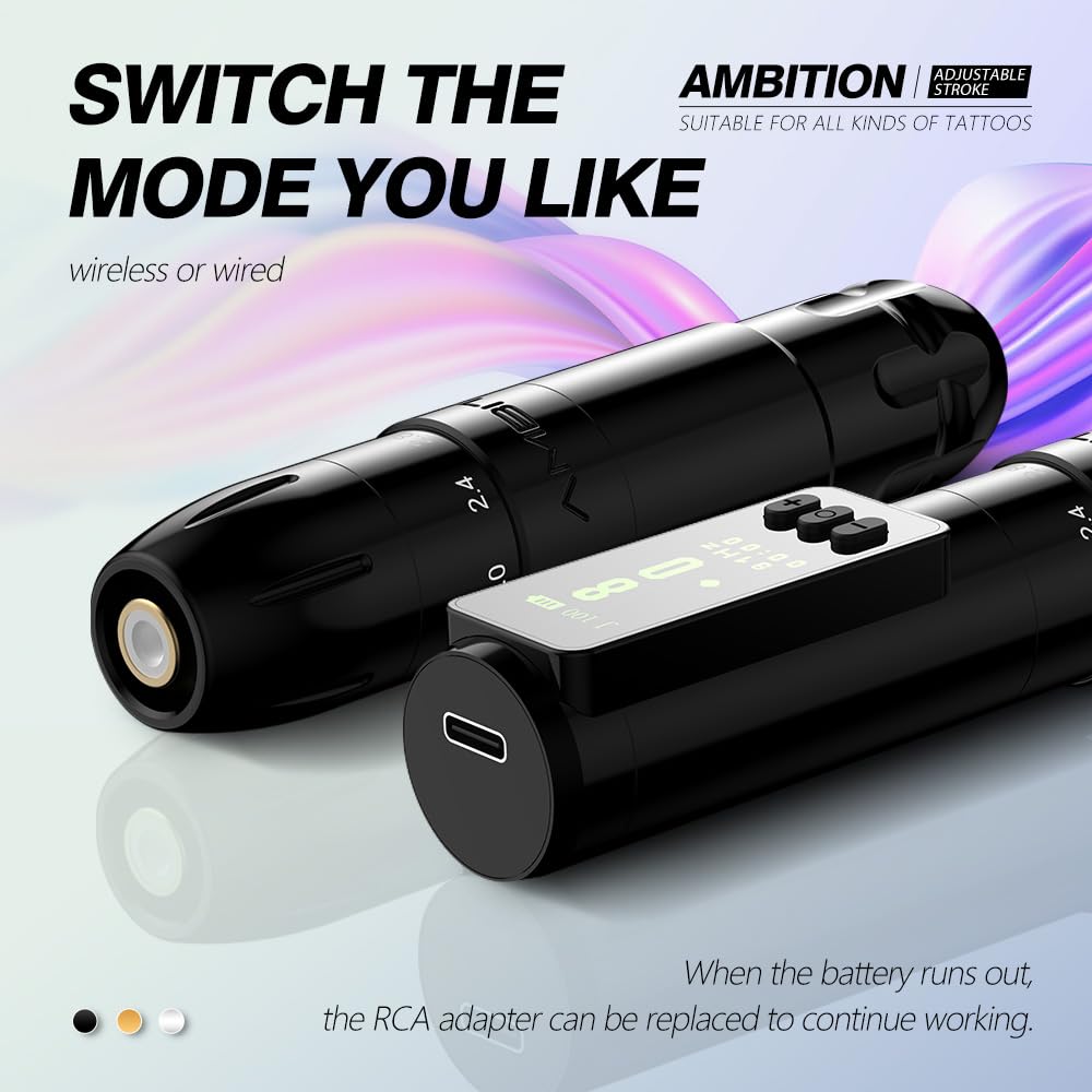 Ambition Sally PMM RCA adapter and included accessories for easy setup.