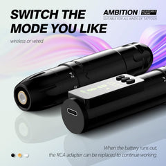 Ambition Sally PMM RCA adapter and included accessories for easy setup.