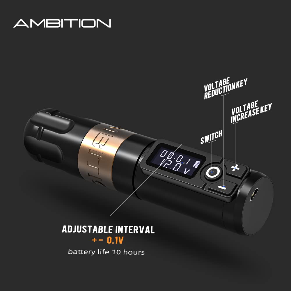 Ambition Soldier 2400mAh battery pack powering extended sessions.