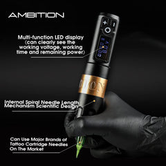 Ambition Soldier ergonomic grip and 148mm length for steady control.