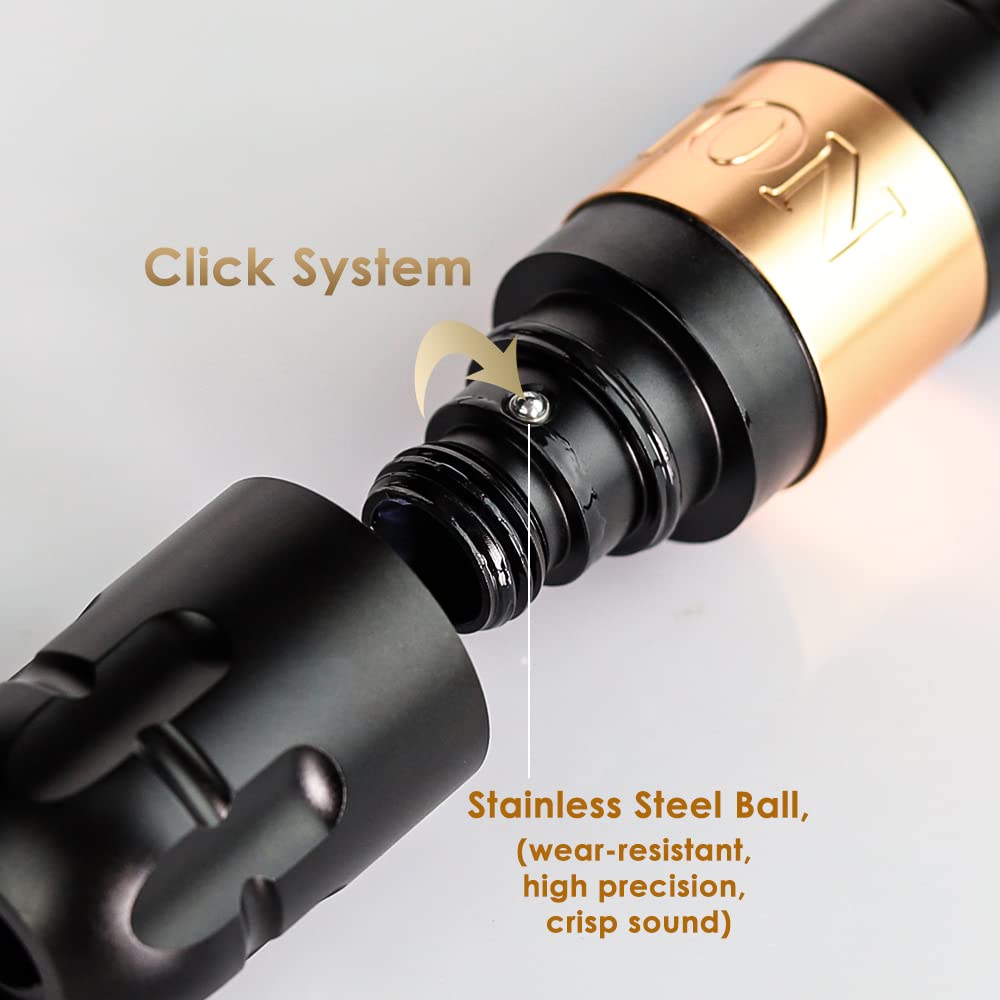 Ambition Soldier Rotary Battery Pen cam 4mm enables steady stroke for liners
