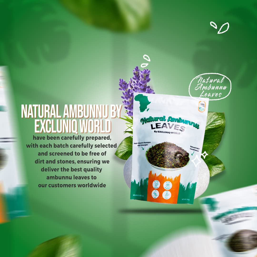 Ambunnu leaves suitable for all hair types, supporting healthier looking hair.