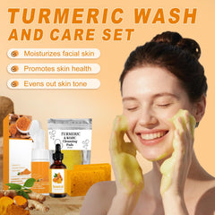 Amdele Turmeric Foaming Cleanser with soft bristles for refined skin texture.