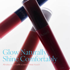 AmeliSeoul Narcissism Lip Tint Tastin application swirls demonstrate even coverage