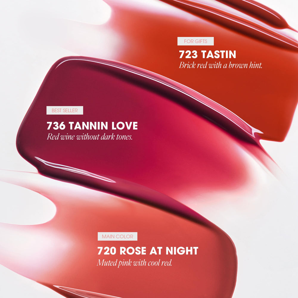 AmeliSeoul Narcissism Lip Tint Tastin packaging close-up supports easy touch-ups