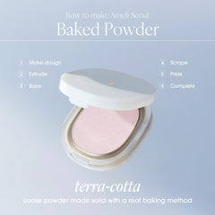 AmeliSeoul Baked Powder 002 swatch blends evenly for a seamless finish