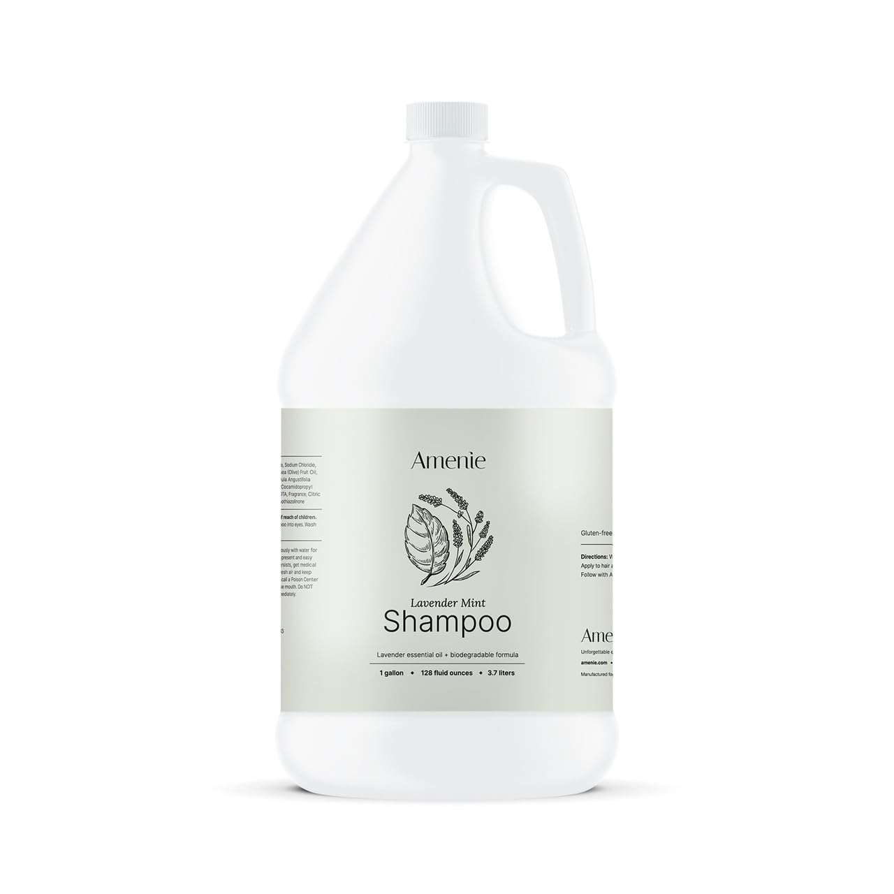 Amenie Lavender Mint Shampoo bathroom setup for spa-like guest experience.