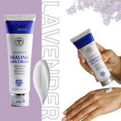 American Biotech Labs Silver Biotics lotion applying to hand for hydration