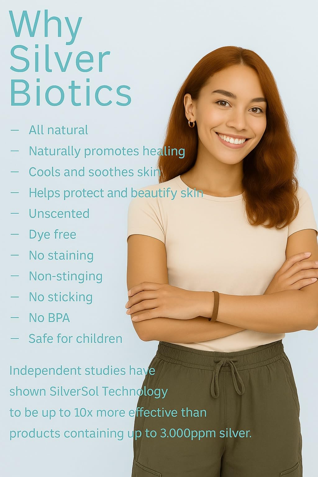 Silver Biotics 20ppm label highlights potency and quality