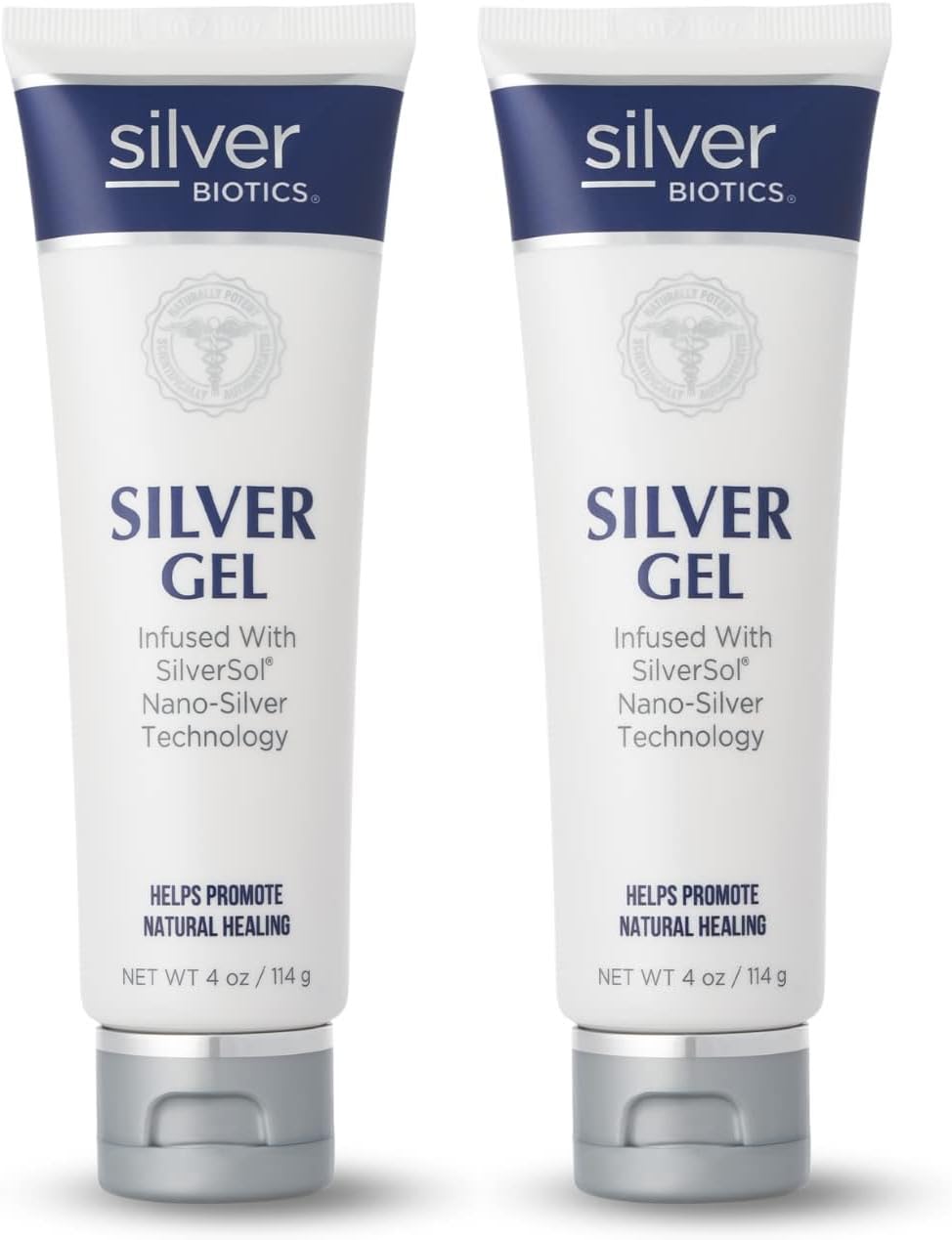 American Biotech Labs Silver Biotics gel jar closeup for soothing skin and fast absorption