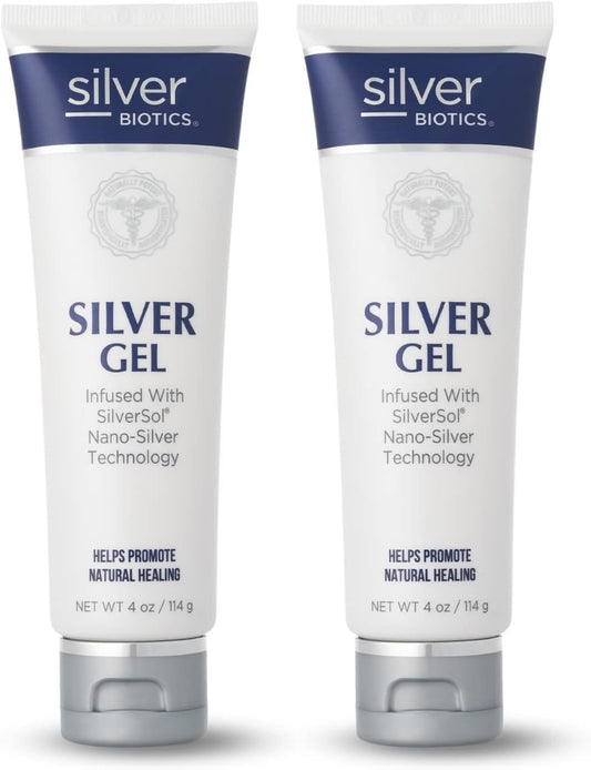 American Biotech Labs Silver Biotics gel jar closeup for soothing skin and fast absorption