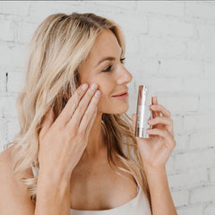 American Biotech Labs SilverSol serum dispenser demonstrates easy, precise application.