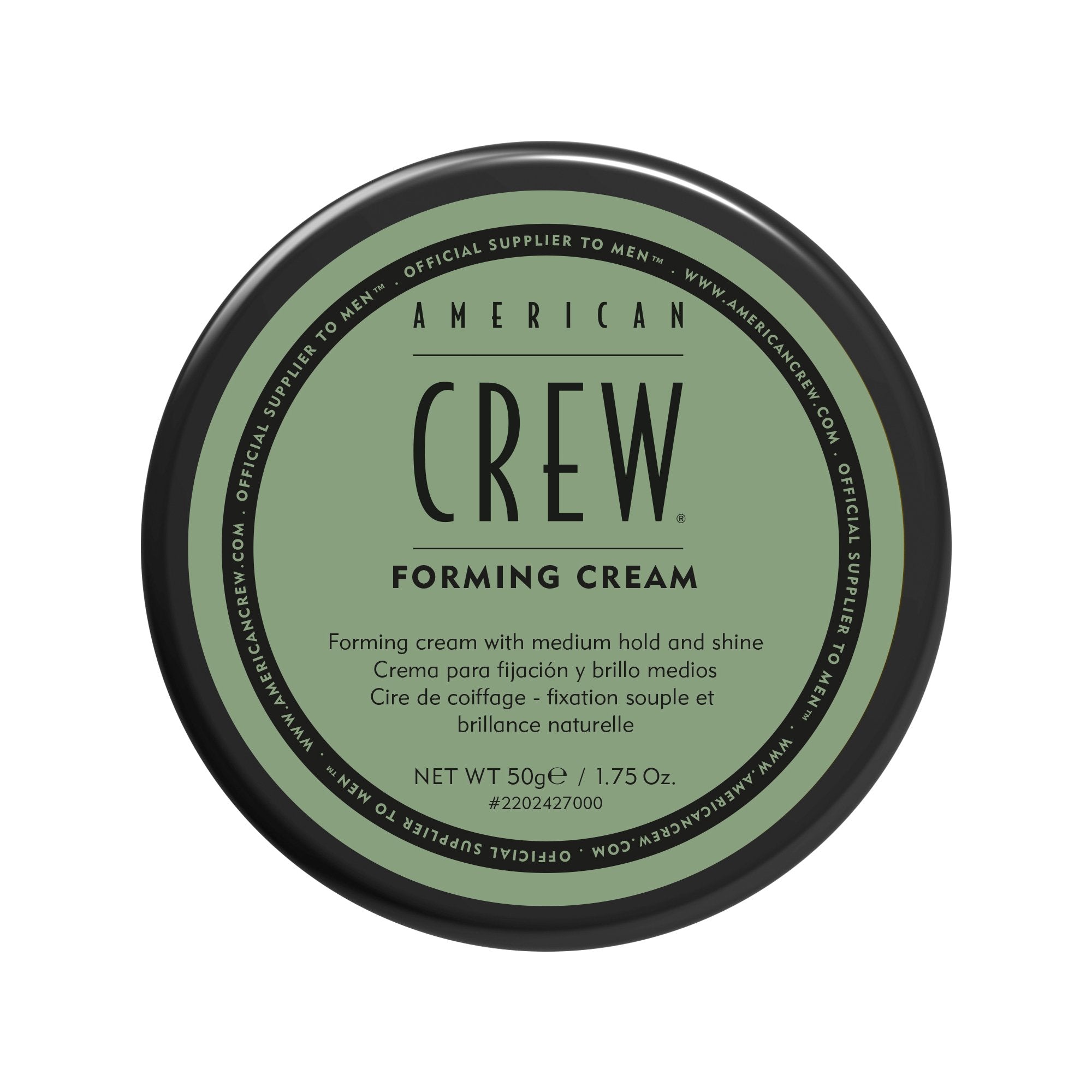 AMERICAN CREW Crème coiffante formante, boîte recto, tenue naturelle et polyvalente